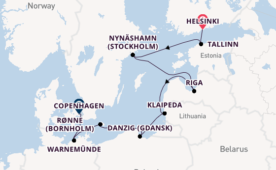 Baltic Sea from Helsinki, Finland with the Norwegian Jewel