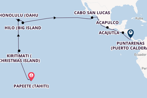 Polynesien ab Papeete (Tahiti), Französisch-Polynesien auf der MS Hamburg