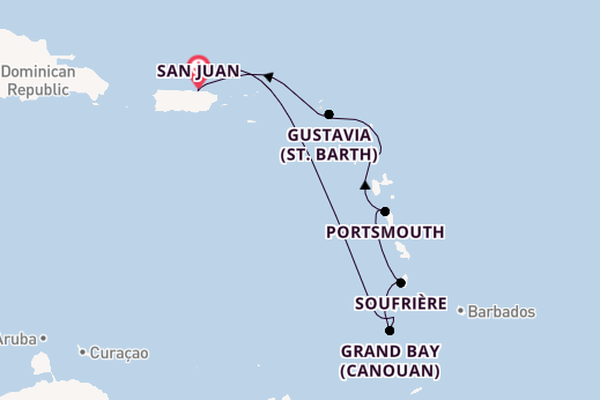 Southern Caribbean from San Juan, Puerto Rico with the Ilma