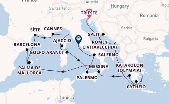 Mediterranean Sea from Trieste, Italy with the Allura