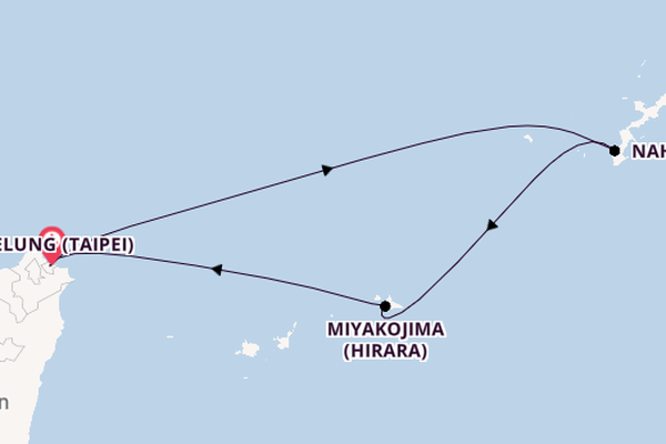 Oost-Azië vanaf Keelung (Taipei), Taiwan met de Costa Serena