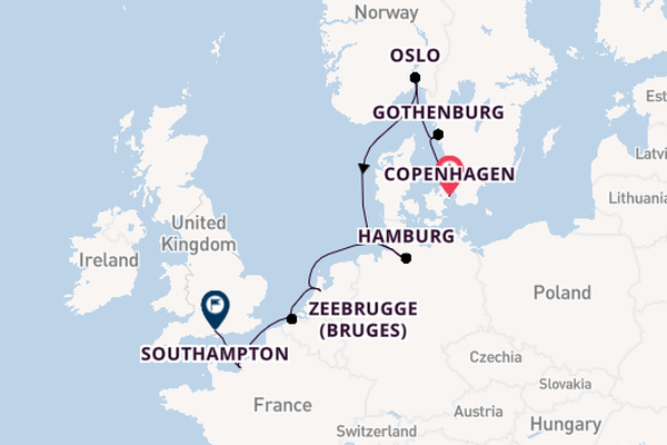 Norway from Copenhagen, Denmark with the Norwegian Jewel