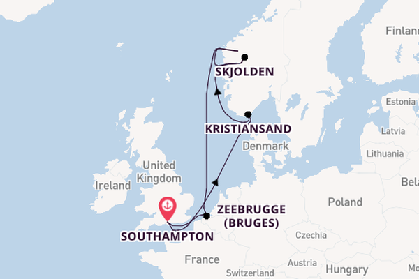 Norway from Southampton, England with the Freedom of the Seas