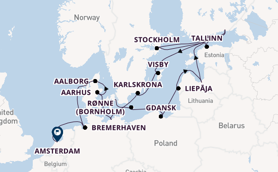 Europe from Copenhagen, Denmark with the Seven Seas Mariner