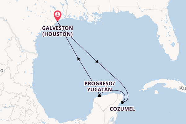 Westliche Karibik ab Galveston (Houston), USA auf der Carnival Breeze