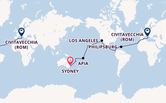 Weltreise ab Sydney auf der MSC Magnifica