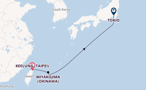 Oost-Azië vanaf Keelung (Taipei), Taiwan met de MSC Bellissima