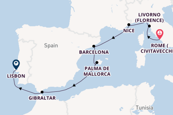 Sailing with Azamara Club Cruises from Rome (Civitavecchia) to Lisbon