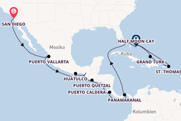 Von San Diego über St. Thomas in 24 Tagen