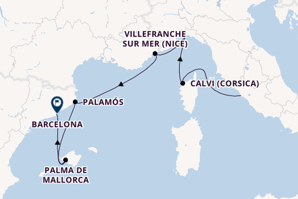 Westelijke Middellandse Zee vanaf Civitavecchia (Rome), Italië met de EXPLORA II