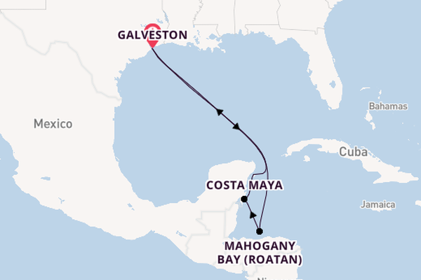 Western Caribbean from Galveston, Texas, USA with the Symphony of the Seas