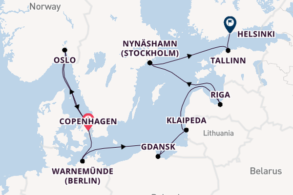 Norway from Copenhagen, Denmark with the Norwegian Jewel