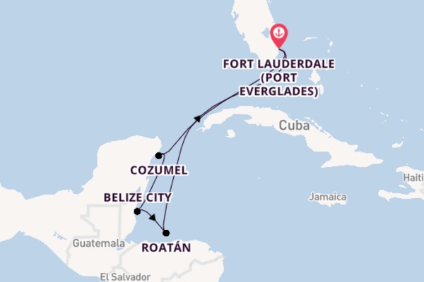 8 day voyage from Fort Lauderdale (Port Everglades)