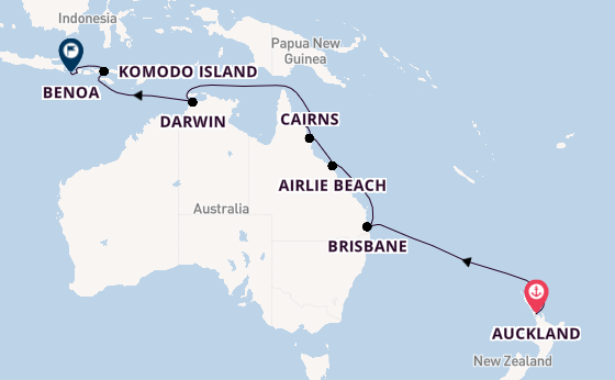 Australia from Auckland, New Zealand with the Seven Seas Mariner