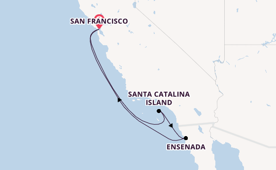 Amerikaanse Westkust vanaf San Francisco, Verenigde Staten met de Carnival Luminosa
