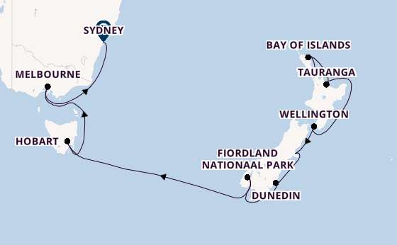 Australië en Nieuw-Zeeland vanaf Auckland, Nieuw-Zeeland met de Sapphire Princess