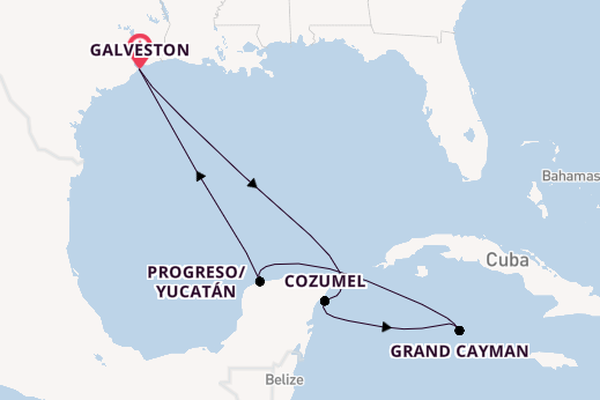 Westelijke Caraïben vanaf Galveston, Verenigde Staten met de Disney Magic