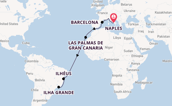 Transatlantic from Naples, Italy with the MSC Divina