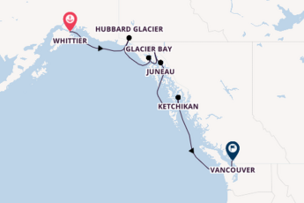 8 day voyage to Vancouver from Whittier