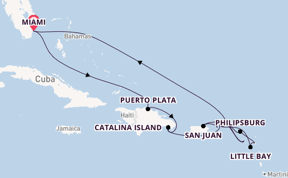 Caribbean vanaf Miami, Verenigde Staten met de EXPLORA I