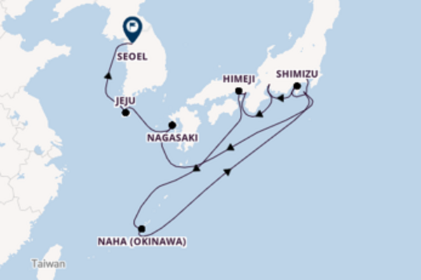 11daagse cruise met de Norwegian Spirit vanuit Yokohama (Tokio)