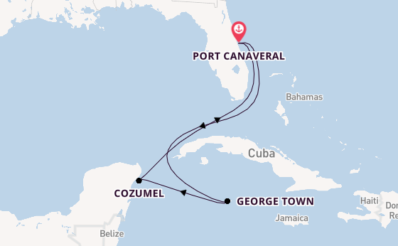 Westelijke Caraïben vanaf Port Canaveral, Verenigde Staten met de Adventure of the Seas