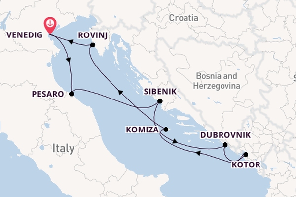 Middellandse Zee vanaf Venedig met de Royal Clipper