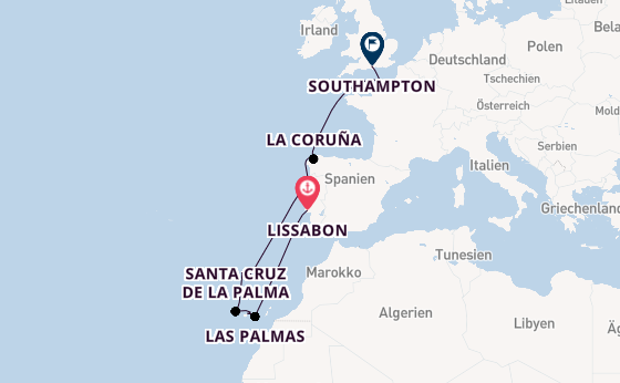 Kanarische Inseln ab Lissabon, Portugal auf der Norwegian Star