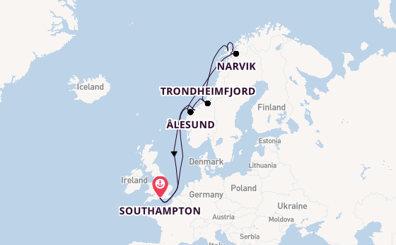 Norway from Southampton, England with the Balmoral