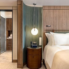 Come aboard the undefined and discover one of 34 cabin categories on a total of 11 decks that can accommodate 1200 passengers. Choose your dream cabin and feel at home on board the undefined!