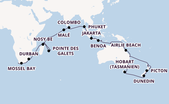 Australien und Neuseeland ab Sydney auf der Seven Seas Mariner