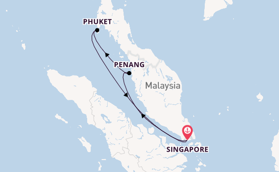 Zuidoost-Azië vanaf Singapore, Singapore met de Quantum of the Seas
