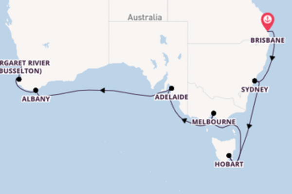 14daagse cruise naar Adelaide