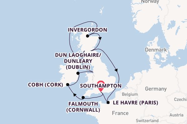 British Isles with France & Belfast