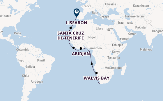 Afrika vanaf Kaapstad, Zuid-Afrika met de Seven Seas Navigator