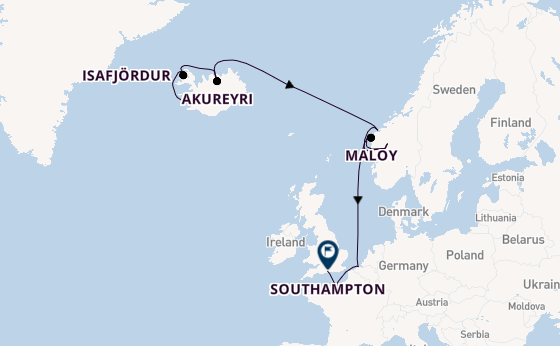 Norway from Reykjavik, Iceland with the Norwegian Getaway
