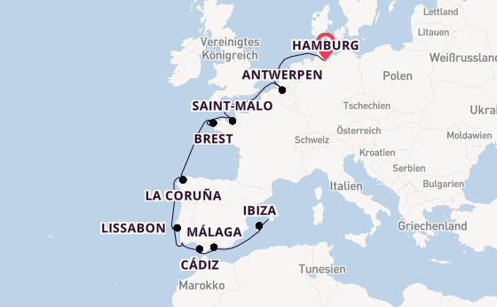 Westliches Mittelmeer ab Hamburg auf der EUROPA