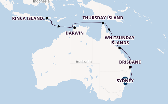 Australia from Bali (Benoa), Indonesia with the Viking Neptune