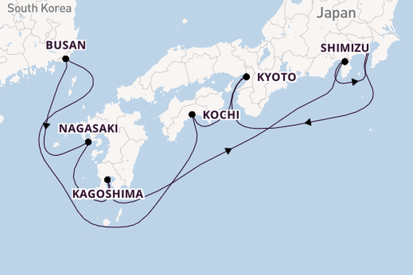 Japan from Yokohama (Tokyo), Japan with the Celebrity Millennium