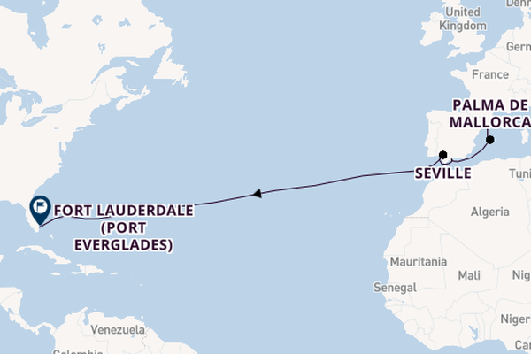 Transatlantic from Barcelona, Spain with the Legend of the seas