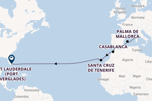 Transatlantic & Repositioning from Rome (Civitavecchia), Italy with the Enchanted Princess