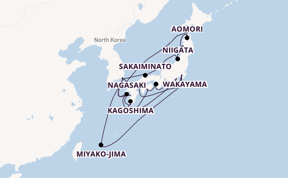 Japan from Tokyo, Japan with the Sapphire Princess