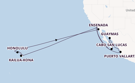 Polynesië vanaf San Diego, Verenigde Staten met de Zaandam
