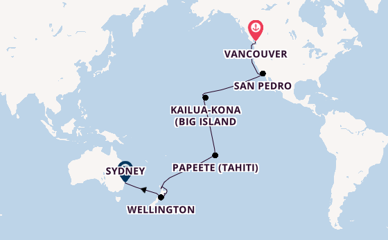 Transpazifik ab Vancouver, Kanada auf der Royal Princess