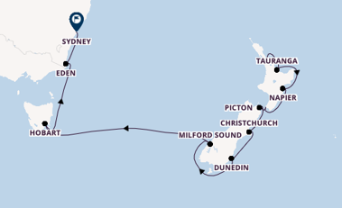 Australië en Nieuw-Zeeland vanaf Auckland, Nieuw-Zeeland met de Azamara Onward