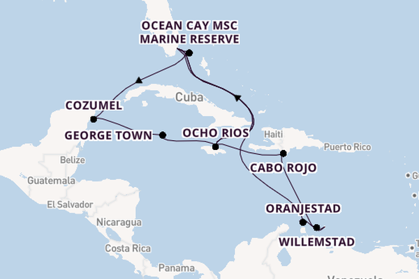 Caribbean vanaf Miami, Verenigde Staten met de MSC Divina