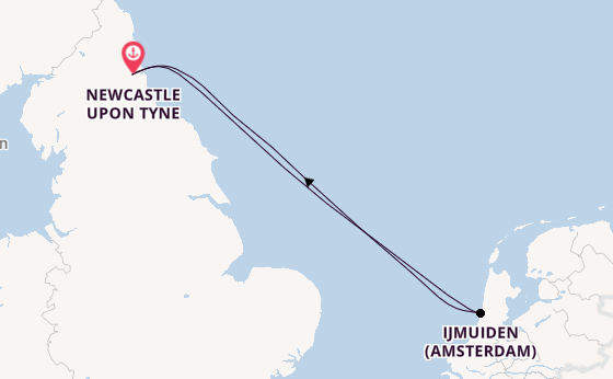 Cruising from Newcastle upon Tyne via Ijmuiden (Amsterdam)