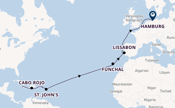 Karibik ab Montego Bay, Jamaika auf der Amadea