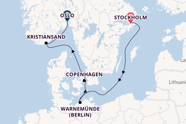 Norway from Stockholm, Sweden with the Seven Seas Grandeur
