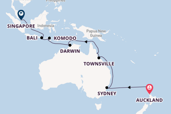 Australië en Nieuw-Zeeland vanaf Auckland, Nieuw-Zeeland met de Riviera